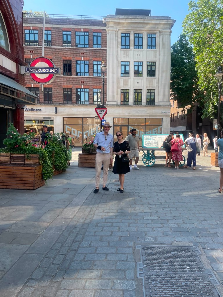 Meeting with a local politician on Long Acre in central London